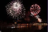 Firework in Budapest - Panoramic view of the Budapest Fireworks Show from the Hotel Novotel Budapest Danube